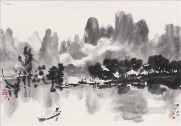  chinese art painting - Xu Beihong river scenes old Chinese